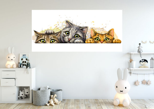 Kittens Painting Stretch Canvas High Quality Wall Arts - Ready To Hang