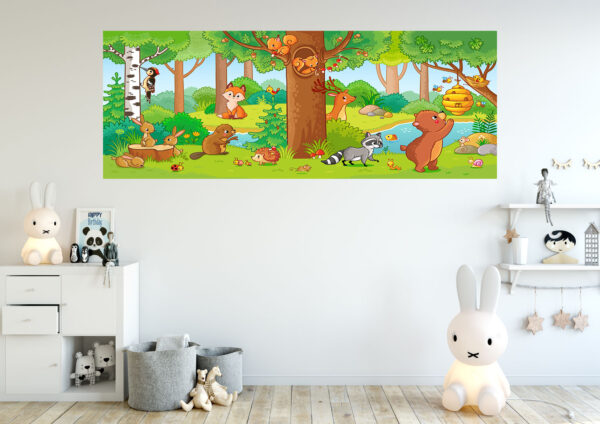 Jungle with Animals Painting Stretch Canvas High Quality Wall Arts - Ready To Hang
