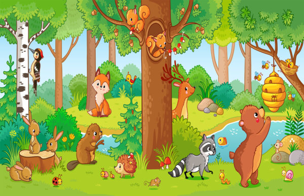 Jungle with Animals Painting Stretch Canvas High Quality Wall Arts - Ready To Hang - Image 2