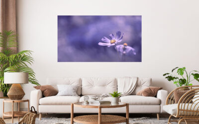 Purple Flower Art Stretch Canvas High Quality Wall Arts – Ready To Hang