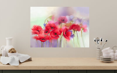 Flowers Painting Stretch Canvas High Quality Wall Arts – Ready To Hang