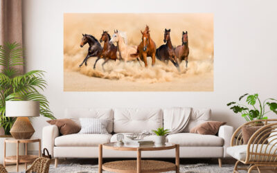 Running Horses Stretch Canvas High Quality Wall Arts – Ready To Hang