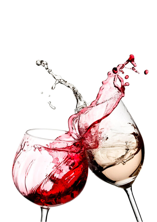 Two Wine Glasses Painting Stretch Canvas High Quality Wall Arts - Ready To Hang - Image 2