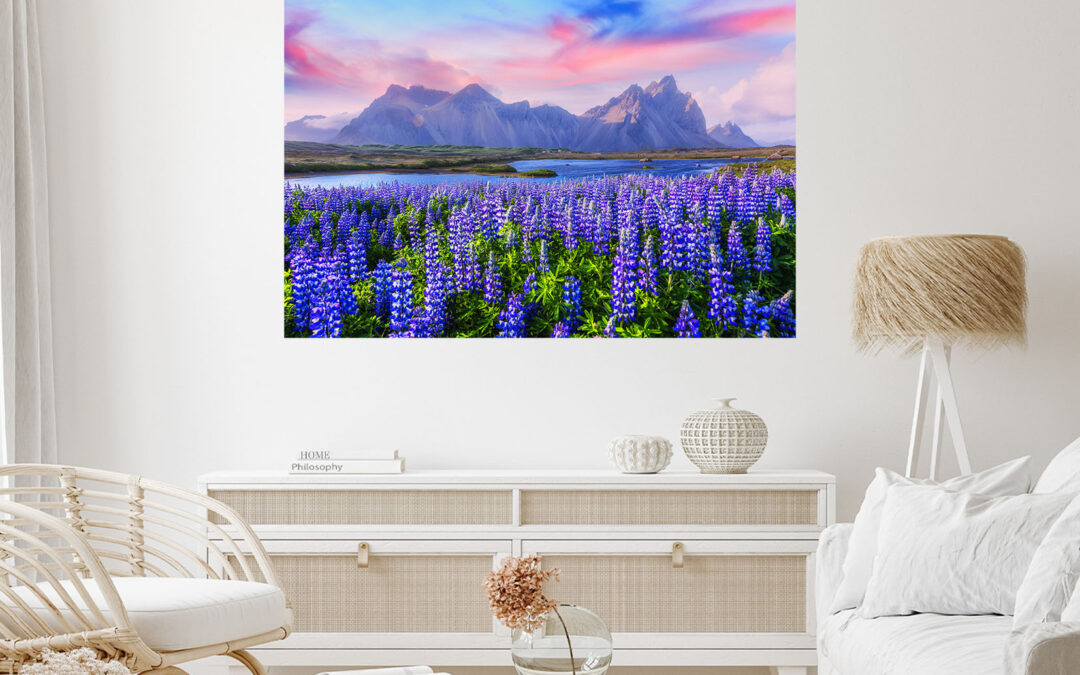 Lavender Field Scenery Stretch Canvas High Quality Wall Arts – Ready To Hang