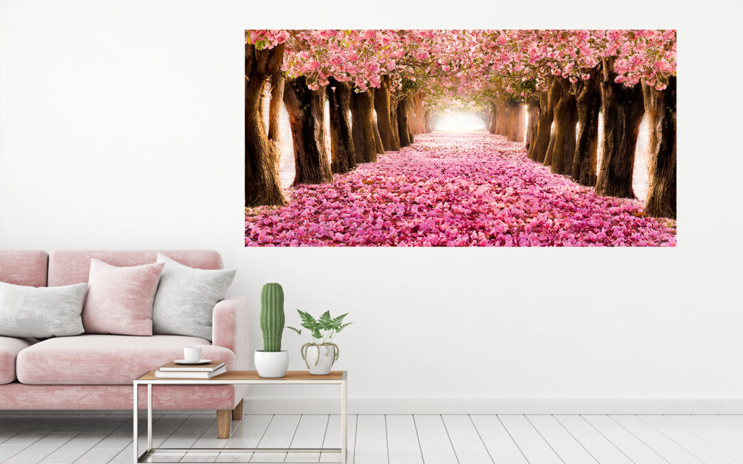 Cherry Blossom Painting Stretch Canvas High Quality Wall Arts – Ready To Hang