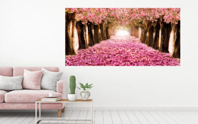 Cherry Blossom Painting Stretch Canvas High Quality Wall Arts – Ready To Hang