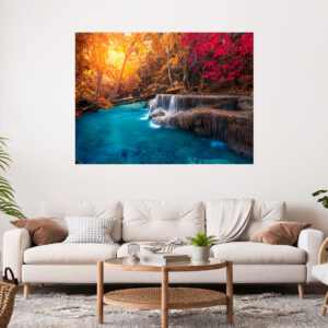 Beautiful Scenery River Sunset Stretch Canvas High Quality Wall Arts - Ready To Hang