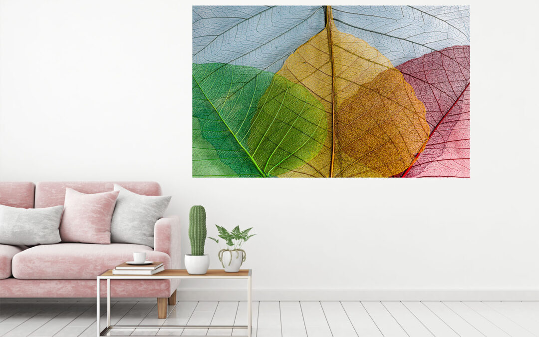 Abstract Leaves Design Painting Stretch Canvas High Quality Wall Arts – Ready To Hang