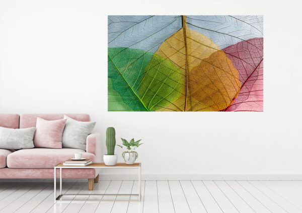 Abstract Leaves Design Painting Stretch Canvas High Quality Wall Arts - Ready To Hang