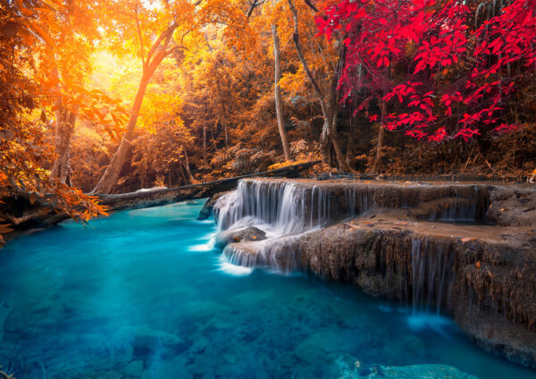 Beautiful Scenery River Sunset Stretch Canvas High Quality Wall Arts - Ready To Hang - Image 2