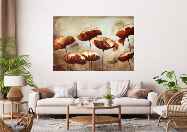 Flowers Painting Stretch Canvas High Quality Wall Arts - Ready To Hang