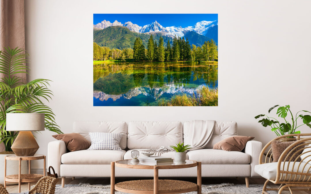 Scenery River Mountains Stretch Canvas High Quality Wall Arts – Ready To Hang