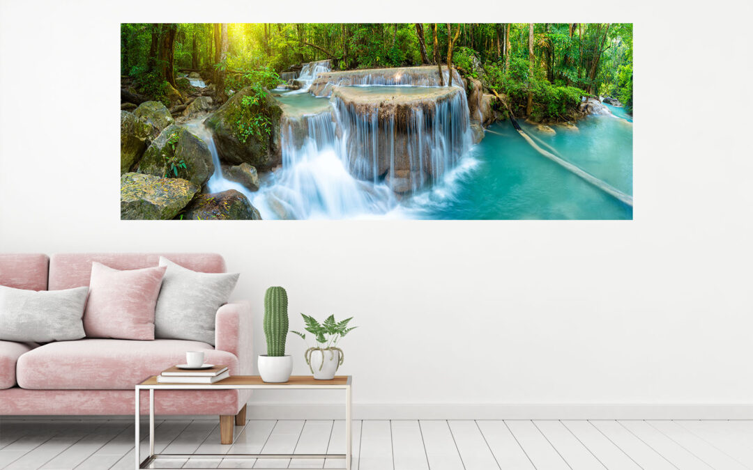 Beautiful Waterfall Photogragh Stretch Canvas High Quality Wall Arts – Ready To Hang