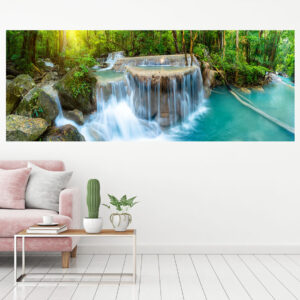 Beautiful Waterfall Photogragh Stretch Canvas High Quality Wall Arts - Ready To Hang