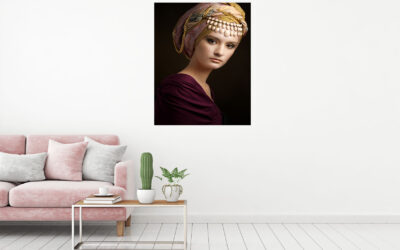 Beautiful Woman Painting Stretch Canvas High Quality Wall Arts – Ready To Hang
