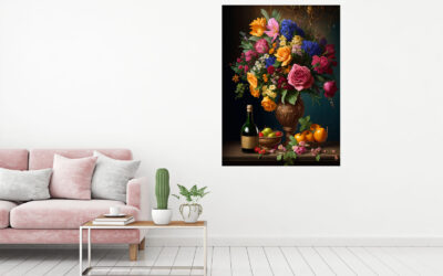 Beautiful Roses Painting Stretch Canvas High Quality Wall Arts – Ready To Hang