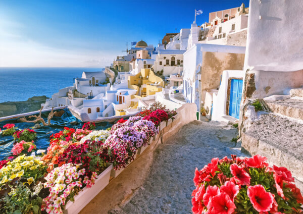 Santorini Shore Greece Stretch Canvas High Quality Wall Arts - Ready To Hang - Image 2