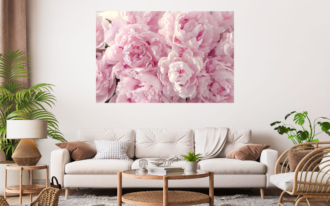Beautiful Pink Floral Design Painting Stretch Canvas High Quality Wall Arts – Ready To Hang