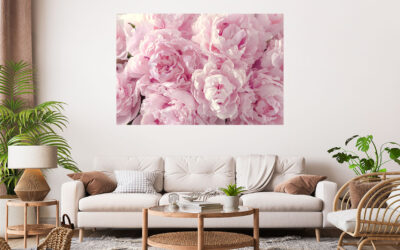 Beautiful Pink Floral Design Painting Stretch Canvas High Quality Wall Arts – Ready To Hang