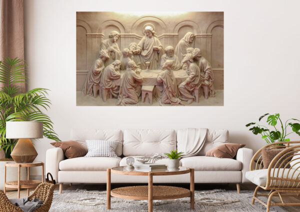 Jesus & 12 Apostles Painting Stretch Canvas High Quality Wall Arts - Ready To Hang