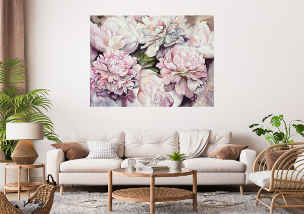 Beautiful Floral Design Painting Stretch Canvas High Quality Wall Arts - Ready To Hang