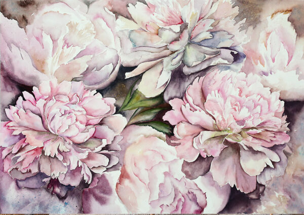 Beautiful Floral Design Painting Stretch Canvas High Quality Wall Arts - Ready To Hang - Image 2