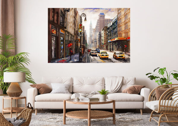 City Landscape Painting Stretch Canvas High Quality Wall Arts - Ready To Hang