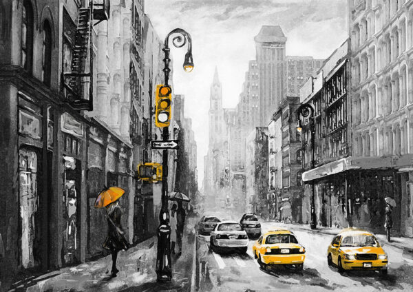 City Landscape Painting Stretch Canvas High Quality Wall Arts - Ready To Hang - Image 2