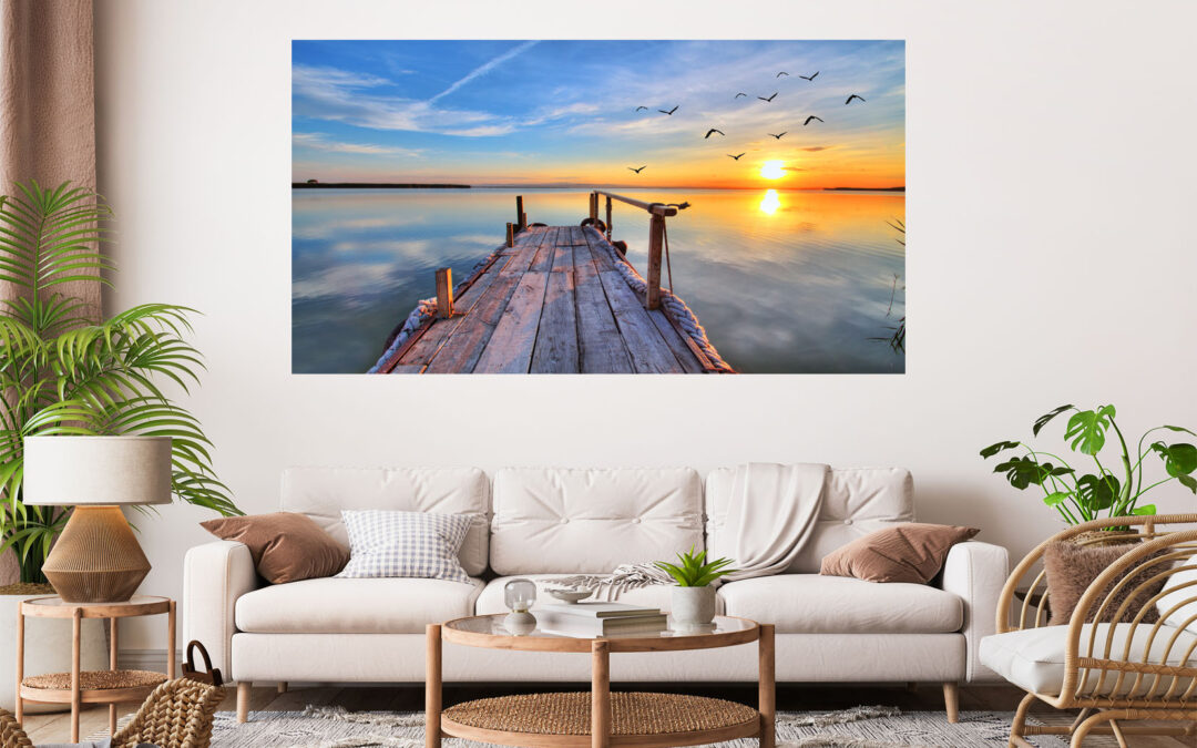 Beautiful Sunset Beach Scenery Stretch Canvas High Quality Wall Arts – Ready To Hang