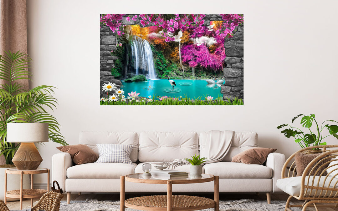 Beautiful Waterfall Painting Stretch Canvas High Quality Wall Arts – Ready To Hang (Copy)