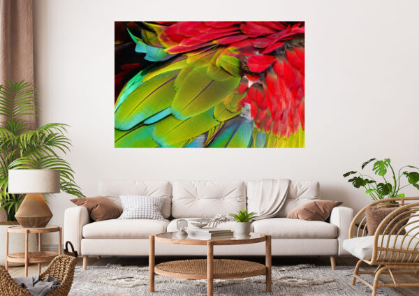 Beautiful Feather Design Abstract Painting Stretch Canvas High Quality Wall Arts - Ready To Hang