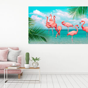Flemingo Painting Stretch Canvas High Quality Wall Arts - Ready To Hang