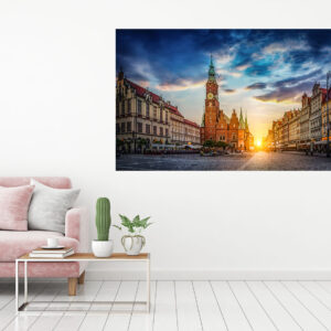 Poland City Photograph Stretch Canvas High Quality Wall Arts - Ready To Hang