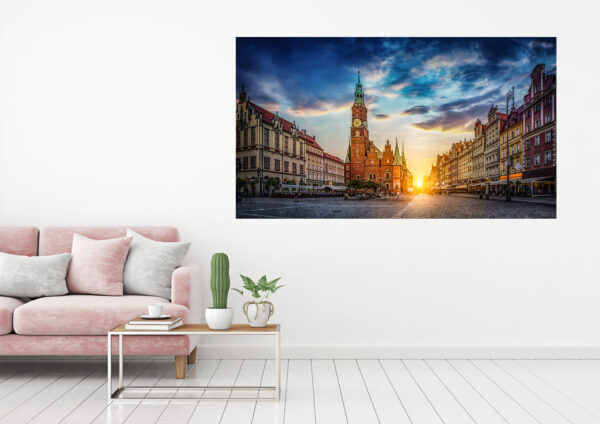 Poland City Photograph Stretch Canvas High Quality Wall Arts - Ready To Hang