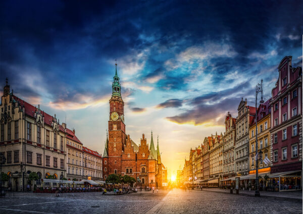 Poland City Photograph Stretch Canvas High Quality Wall Arts - Ready To Hang - Image 2