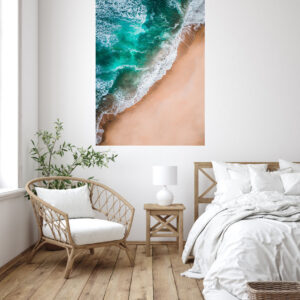 Beautiful Beach Waves Painting Stretch Canvas High Quality Wall Arts - Ready To Hang