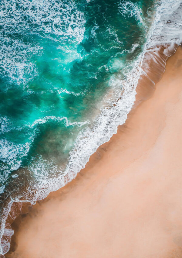 Beautiful Beach Waves Painting Stretch Canvas High Quality Wall Arts - Ready To Hang - Image 2